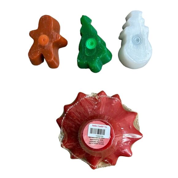 Vintage Mini Christmas Candles Candle Set Of 4 Yankee Candle Russ Berrie - Picture 8 of 14